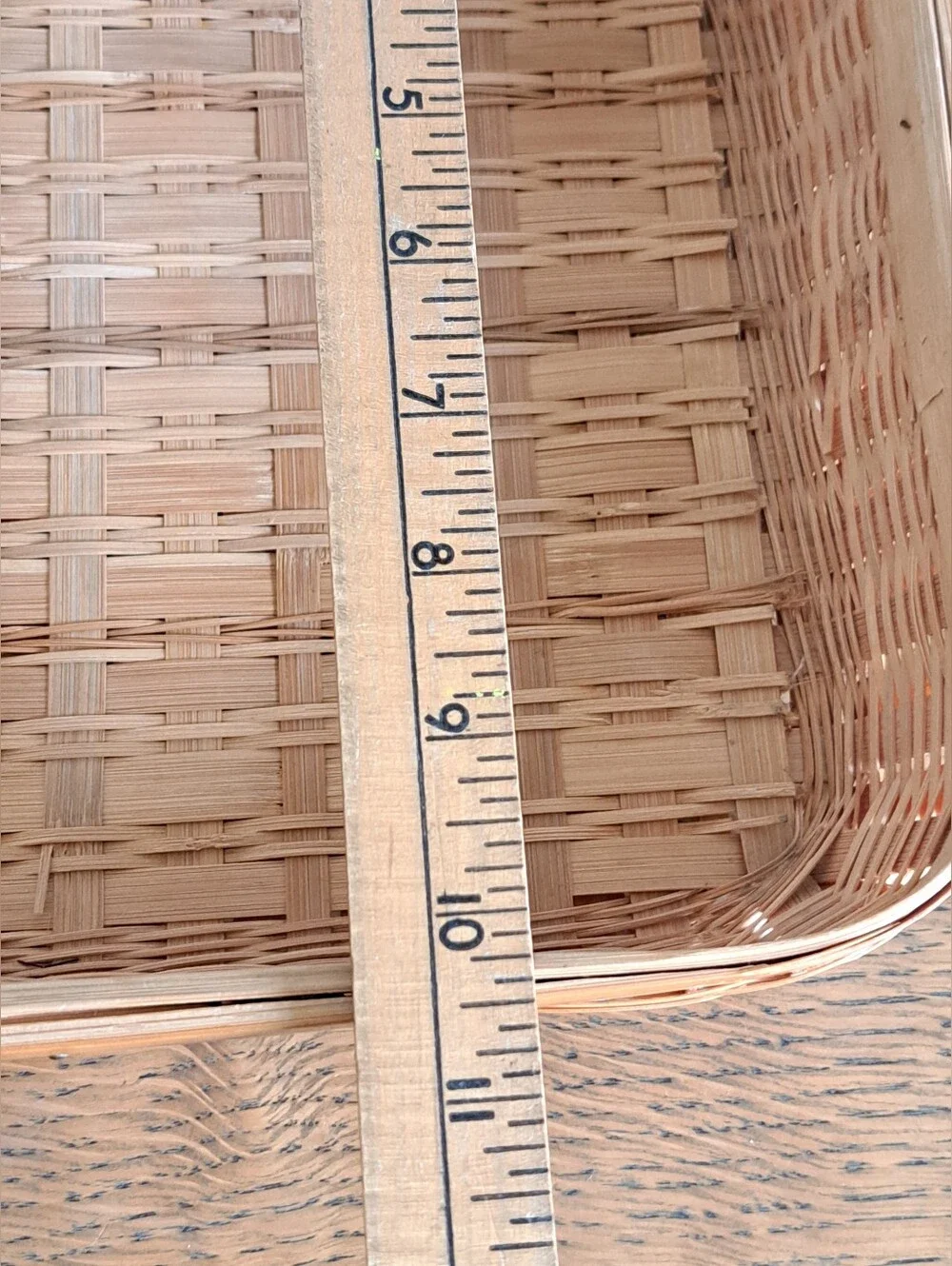 Wicker Bamboo Rectangular Tray  15x10